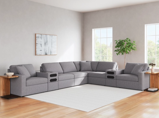 Ashley ModMax Sectional in Granite