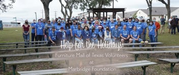 Helping the community: Furniture Mall of Texas team volunteering at Marbridge Foundation