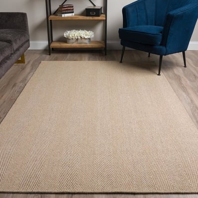 Monacco sisal area rug, featuring wool fibers made by Dalyn.