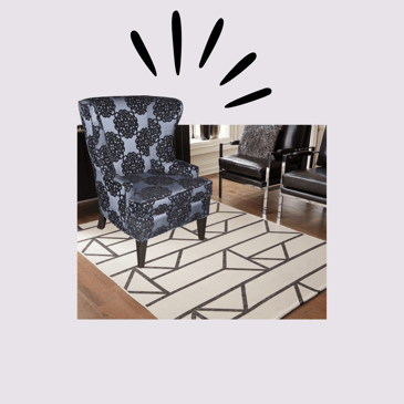 how to match an accent chair with your area rug