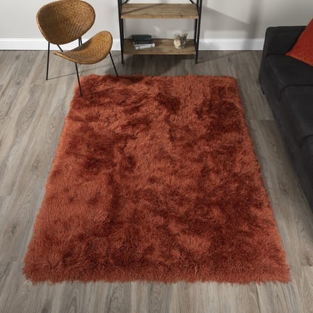 rust orange rug