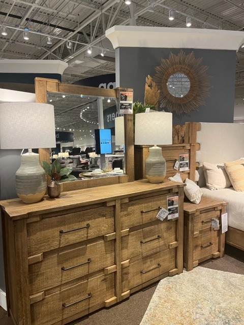 rustic contemporary dresser with matching nightstand