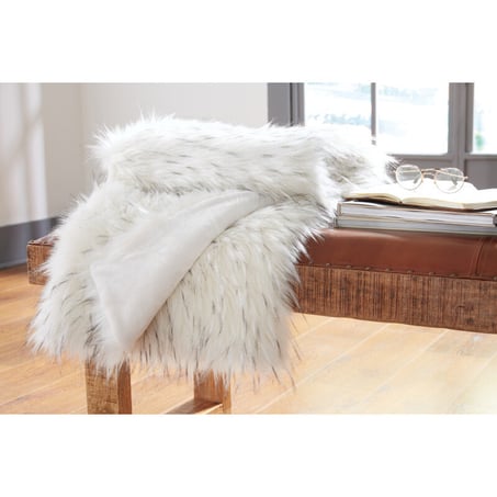 fuzzy faux fur throws