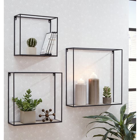 wall-mounted shelves