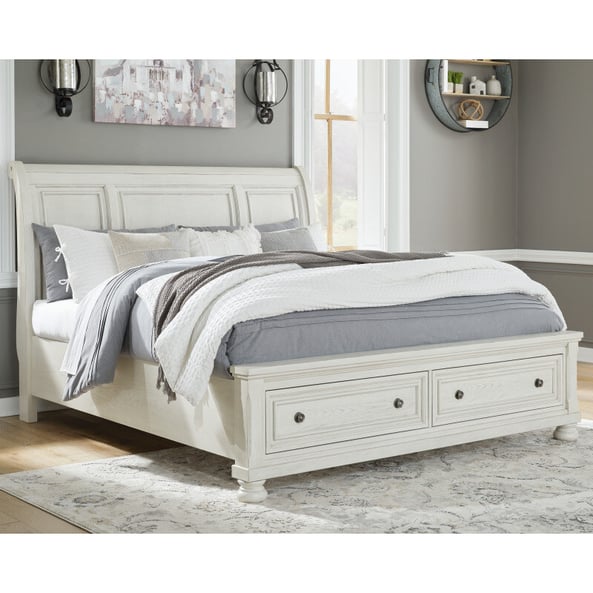 nice bed with storage