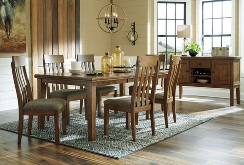 traditional wood dining table