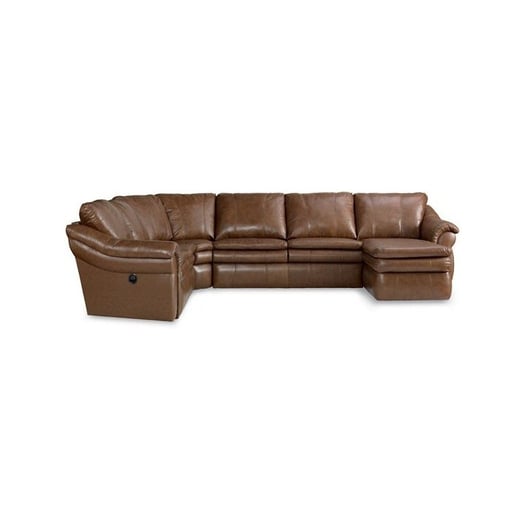 Brown Leather Sectional