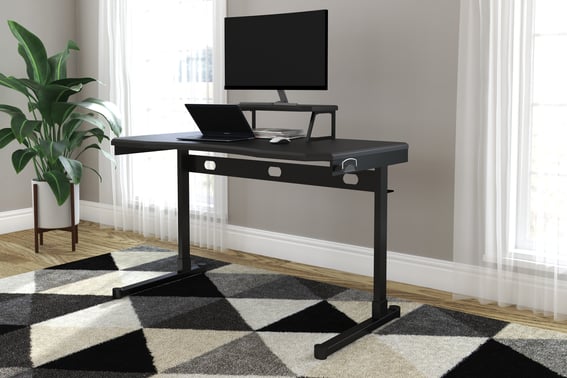 computer desks with raised monitor stand