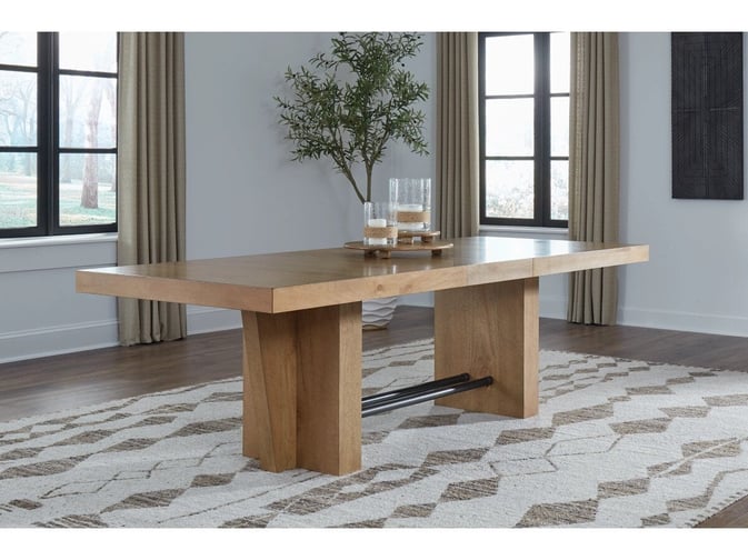 A wood dining room extension table from Ashley