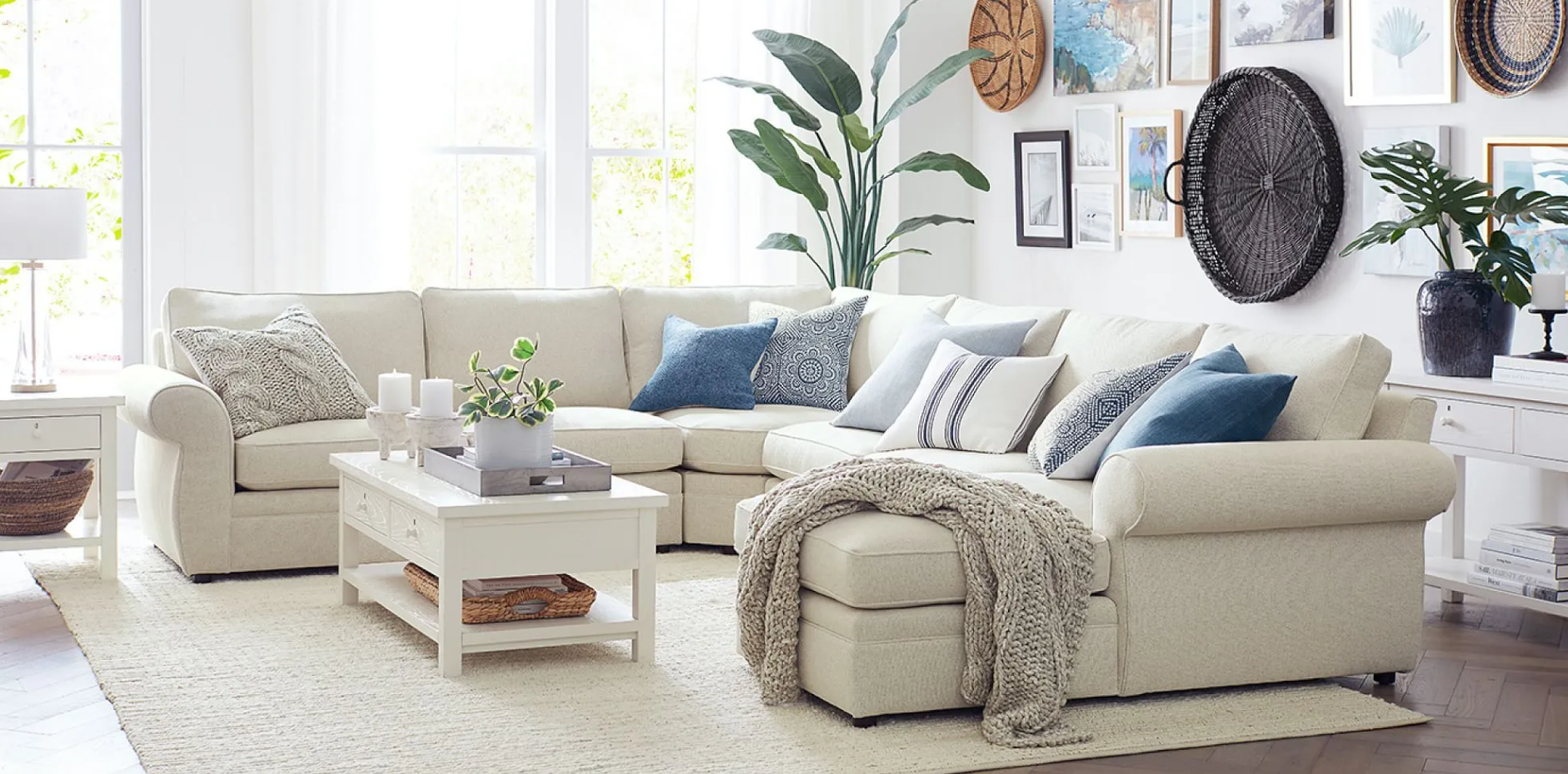 Furniture Mall Direct Pierce Sectional with Reversible Cushions