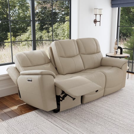 flexsteel crew tan recliner