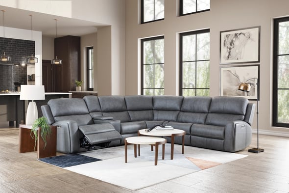 linden flexsteel sectional charcoal