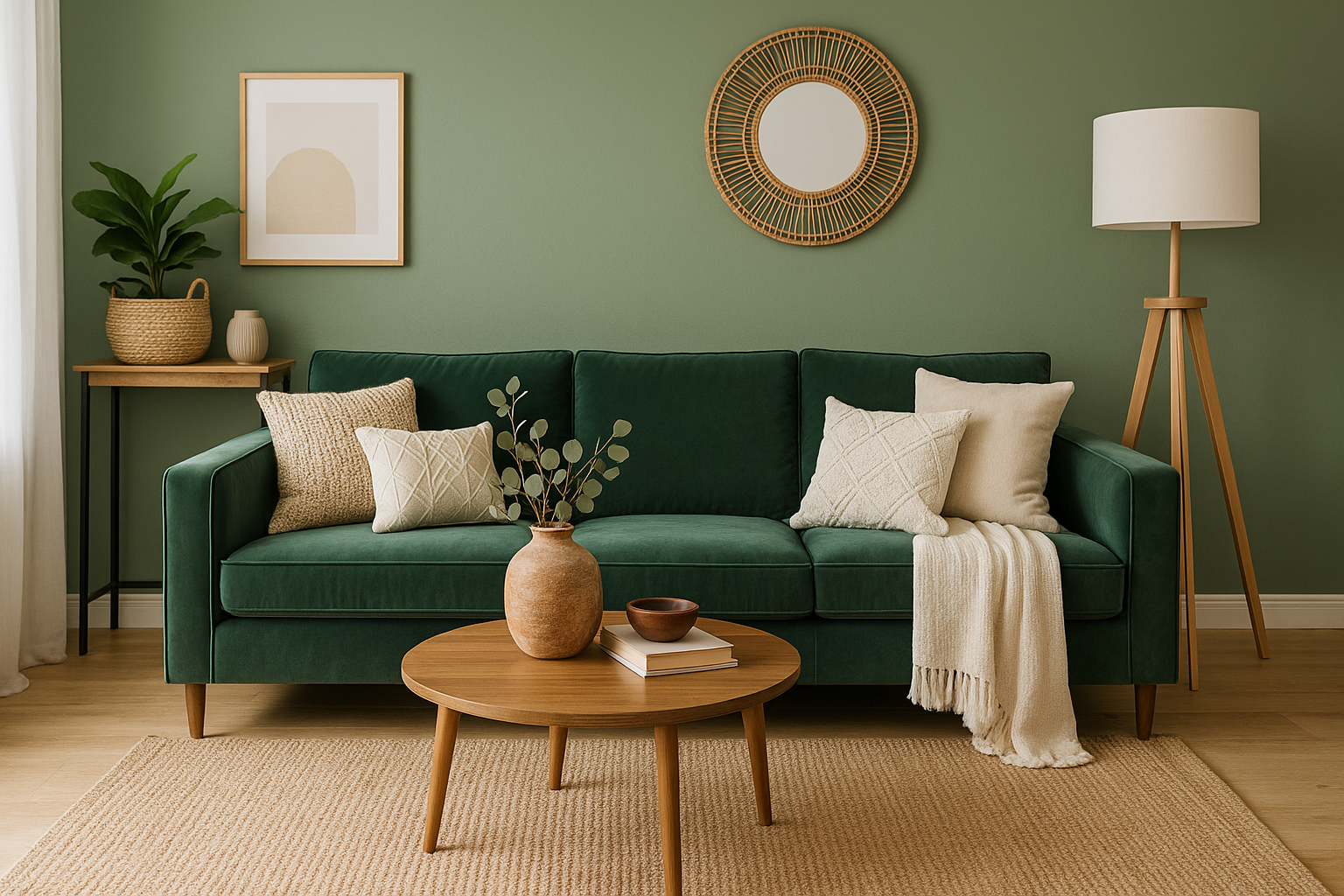 Millennial Green Sofa Lifestyle Image